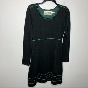 Aventura organic Cotton sweater dress gray green womens size small natural fiber